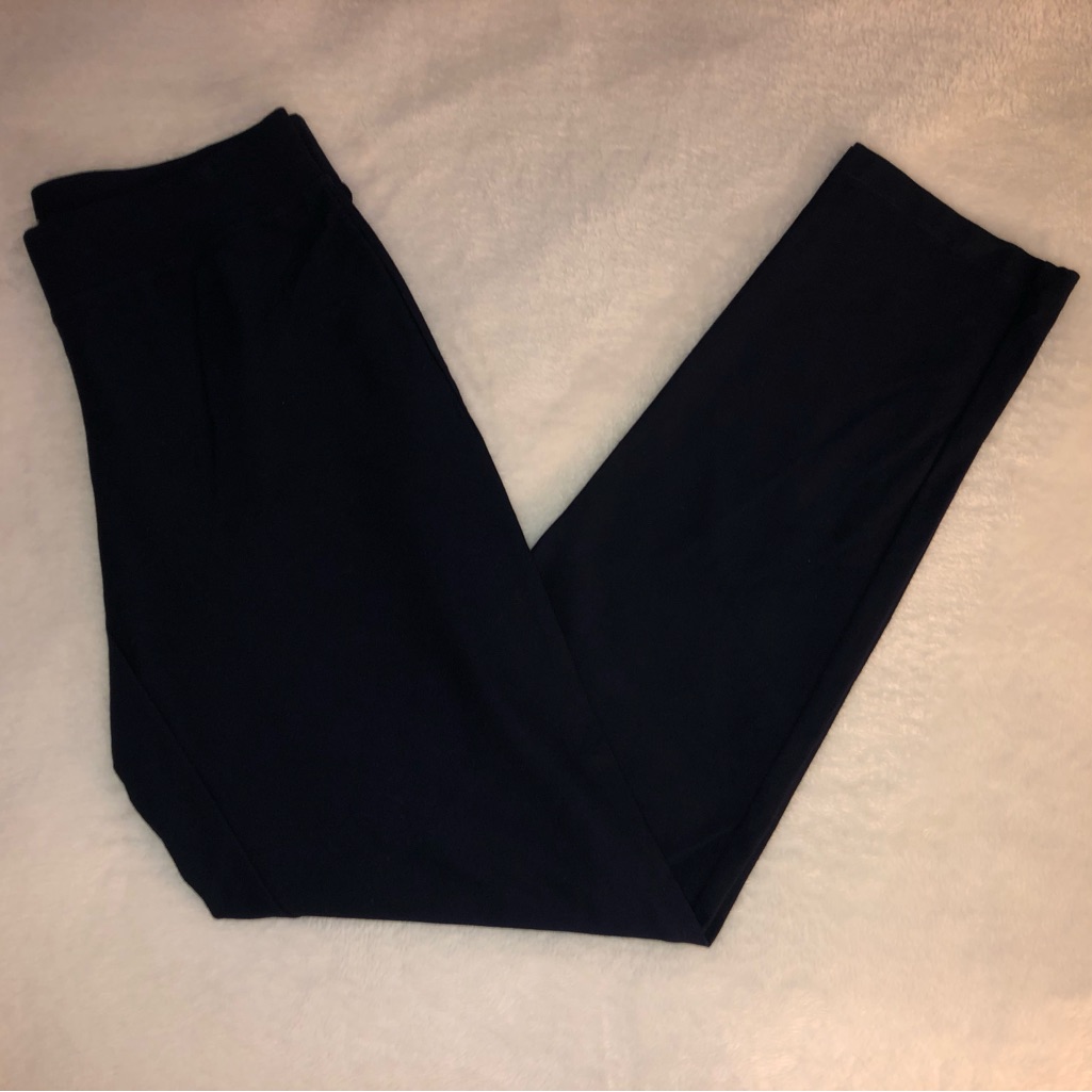 Eileen Fisher Xs Dark Navy Blue Elastic Waist Pants Viscose Nylon Lycra Blend Eileen Fisher Xs Dark Navy Blue Elastic Waist Pants Viscose Nylon Lycra Blend